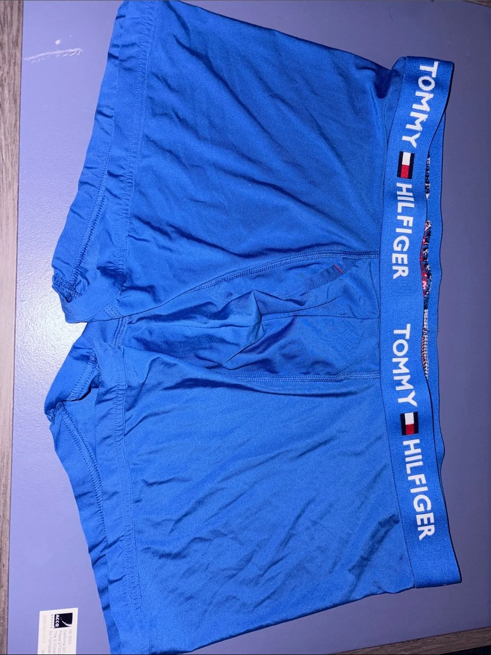 Tommy Hilfiger Bright Blue Performance Boxer Briefs with Logo Waistband